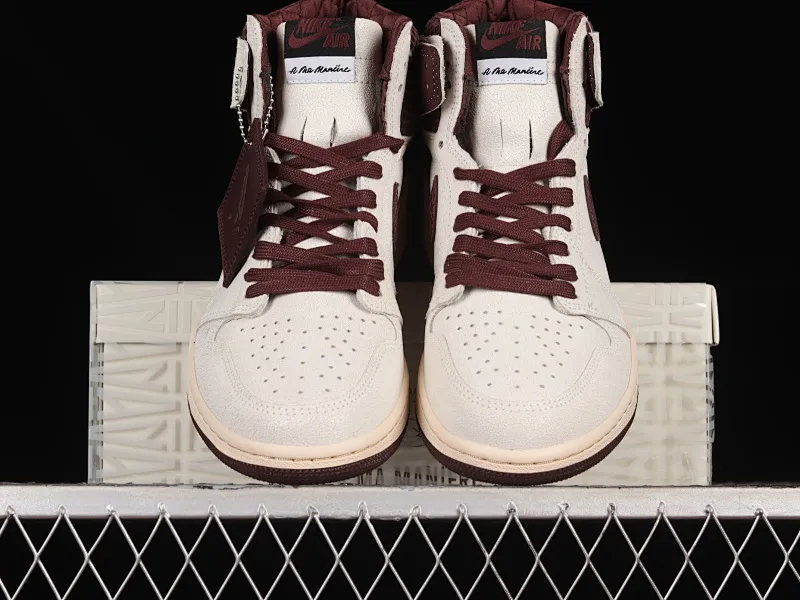 All categories Air Jordan Jordan series basketball shoes Air Jordan 1 High LJR version A Ma Maniere x Air Jordan 1 High OG AJ1 Joe 1 joint model snakeskin pattern high-top basketball shoes DO7097-100